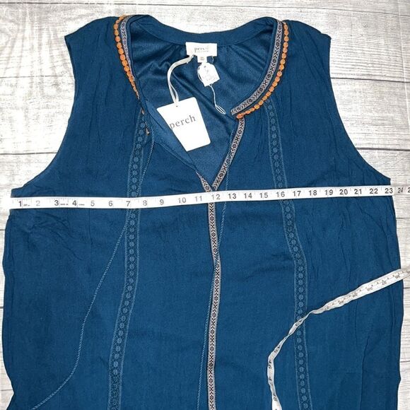 NEW Perch by Blu Pepper Bohemian Boho Shift Dress Sleeveless Tassels sz 3X - Picture 5 of 8